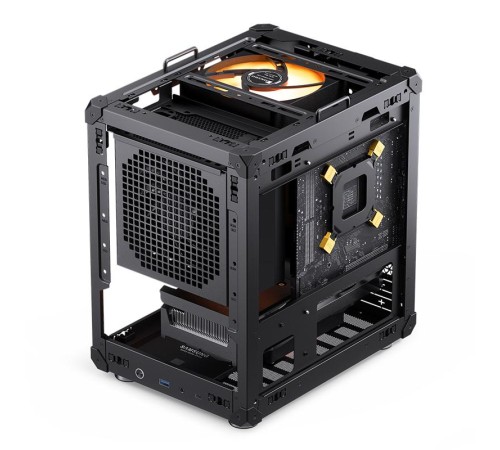 Корпус без блока питания/ Case JONSBO C6-ITX, Micro-Tower, no fan, 1xUSB-A 3.0 + 1xUSB-C 3.1, mDTX, mITX Black