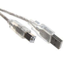 Кабель/ Кабель USB2.0  A-->B (1.5м) Telecom прозрачная изоляция <TUS6995-1.5M>