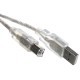 Кабель/ Кабель USB2.0  A-->B (1.5м) Telecom прозрачная изоляция <TUS6995-1.5M>