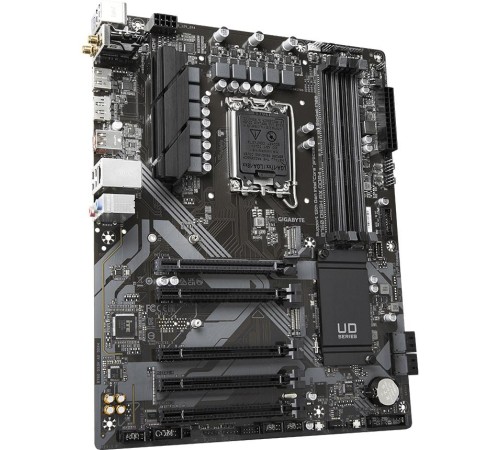 Материнская плата/ MB GIGABYTE INTEL B760 s1700, 4xDDR4(128GB), HDMI 2.0/DP, 1xPCIe 4.0x16, 4xPCIe 3.0x16, 1xLAN, Wi-Fi, BT, 4xSATA 6Gb/s, 2xM.2, 1xUSB-C, 1xUSB 3.2, 4xUSB 2.0, 1xPS/2, ATX Материнская плата/ MB GIGABYTE INTEL B760 s1700, 4xDDR4(128GB), HDMI 2.0/DP, 1xPCIe 4.0x16, 4xPCIe 3.0x16, 1xLAN, Wi-Fi, BT, 4xSATA 6Gb/s, 2xM.2, 1xUSB-C, 1xUSB 3.2, 4xUSB 2.0, 1xPS/2, ATX