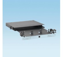 Выдвижная волоконно-оптическая полка с дверкой (пустая) для 3 панелей FAP и сплайс-модулей FOSMF 1U 19"/ Rack Mount Enclosure 1 RU