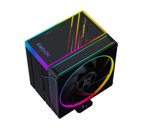 Кулер для процессора ID-COOLING FROZN A610 ARGB LGA20XX/1700/1200/115X/AM5/AM4 (10шт/кор, TDP 250W, PWM, черный, 6 тепл.трубок + медная база, ARGB FAN 120mm) RET