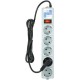 Фильтр-удлинитель Power Cube B 5.0 м 5 розеток (серый) 10А/2,2кВт/ Surge protector Power Cube B 5.0 m 5 outlets (gray) 10A / 2.2kW