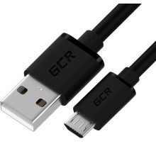 GCR Кабель 1.0m MicroUSB, черный, быстрая зарядка, 28/24 AWG, GCR-53606