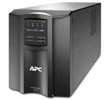 Источник бесперебойного питания APC Smart-UPS 1000VA/700W, Line-Interactive, LCD, Out: 220-240V 8xC13 (4-Switched), SmartSlot, USB, SmartConnect, Black, 1 year warranty (замена SMT1000I)