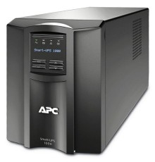 Источник бесперебойного питания APC Smart-UPS 1000VA/700W, Line-Interactive, LCD, Out: 220-240V 8xC13 (4-Switched), SmartSlot, USB, SmartConnect, Black, 1 year warranty (замена SMT1000I)