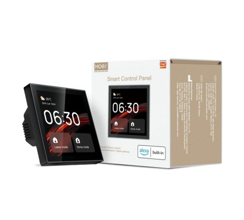 Панель управления умным домом Moes ZigBee Smart Multi-control Touch Screen Panel черный модели CCP-TY-EU-LN Панель управления умным домом Moes ZigBee Smart Multi-control Touch Screen Panel черный модели CCP-TY-EU-LN