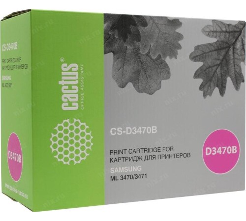 -/ Картридж лазерный Cactus CS-D3470B ML-D3470B черный (10000стр.) для Samsung ML-3470/3471