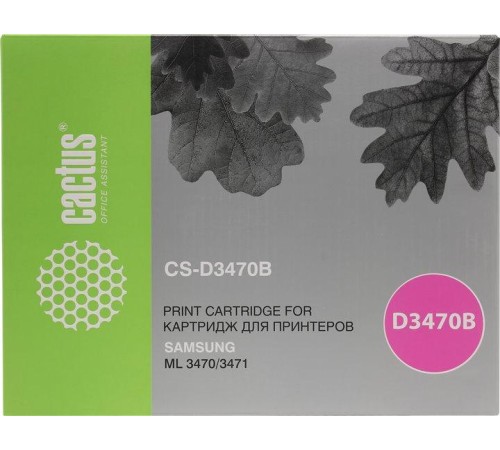 -/ Картридж лазерный Cactus CS-D3470B ML-D3470B черный (10000стр.) для Samsung ML-3470/3471