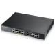 Гибридный коммутатор Smart L2 коммутатор PoE+ Zyxel NebulaFlex GS1915-24EP, rack 19", 24xGE (12xPoE+), бюджет PoE 130 Вт
