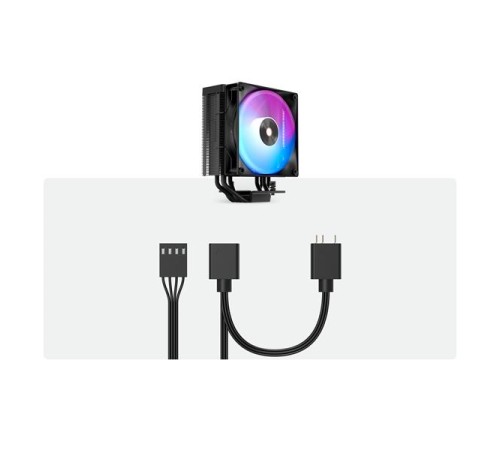 Кулер для процессора Ocypus Delta A40 BK ARGB, 120mm ARGB FAN, Top Panel, 4 HEAT PIPES, 4-PIN PWM, 500-2000 RPM, 29DBA, HYDRO BEARING, LGA115X/1200/1700/18XX, AM4/AM5