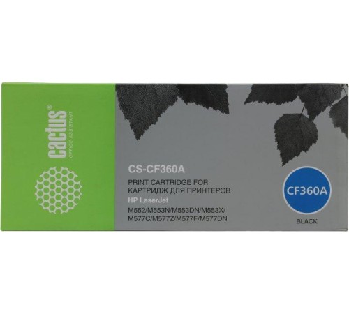 -/ Картридж лазерный Cactus CS-CF360A CF360A черный (6000стр.) для HP CLJ M552dn/M553dn/M553N/M553x