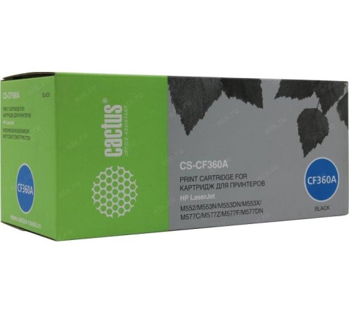 -/ Картридж лазерный Cactus CS-CF360A CF360A черный (6000стр.) для HP CLJ M552dn/M553dn/M553N/M553x