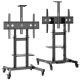 ONKRON мобильная стойка для ТВ 50"-90", макс 100кг, наклонная, чёрная TS1891