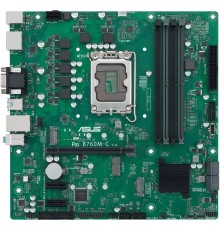 Материнская плата ASUS PRO B760M-C-CSM, LGA1700, B760, 4*DDR5, 4*SATA, 2*M.2, 2*USB 3.2, 2*USB 2.0, 1*PCIx16, 2*PCIx1, 2*DP+HDMI+VGA, mATX; 90MB1DX0-M1EAYC