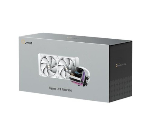 Система водяного охлаждения Ocypus Sigma L24 PRO WH, 240mm, LCD Pump, 2x120mm FDB fans, LGA115X/1200/1700/18XX, AM4/AM5