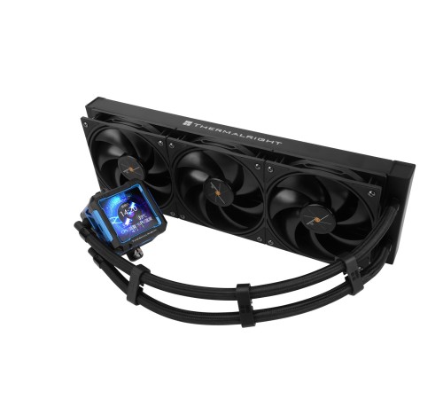 Водяное охлаждение для процессора/ Water Cooling System Thermalright Frozen Warframe Pro 360 Black (360mm, Black, / Fans: 3x120mm, 70.84CFM, 29.8dBA, 2000RPM/ Pump height 60mm, 23dBA, 3000RPM, Rad thickness 27mm/ S: 1200, 1700, 1851, 2011, 2066, 115X, AM4