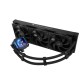 Водяное охлаждение для процессора/ Water Cooling System Thermalright Frozen Warframe Pro 360 Black (360mm, Black, / Fans: 3x120mm, 70.84CFM, 29.8dBA, 2000RPM/ Pump height 60mm, 23dBA, 3000RPM, Rad thickness 27mm/ S: 1200, 1700, 1851, 2011, 2066, 115X, AM4