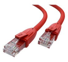 GCR Патч-корд прямой 10.0m UTP кат.6, красный, 24 AWG, ethernet high speed, RJ45, T568B, GCR-52708
