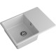 Кухонная мойка GRANFEST URBAN 668L gray 1-чаша+крыло 680*490мм, монтаж: врезной, материал: кварц, цвет: серый