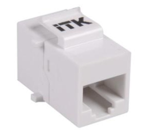 ITK Проходной адаптер кат.5E UTP, RJ45-RJ45, тип Keystone Jack ITK Проходной адаптер кат.5E UTP, RJ45-RJ45, тип Keystone Jack