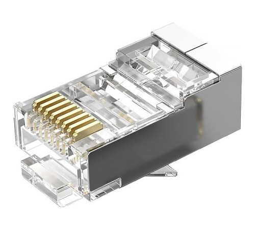 Коннектор Vention RJ45 (8p8c), FTP, cat. 6, под витую пару, экранированный (50шт.)