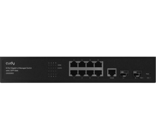 Коммутатор/ 8-Port Layer 2 Managed Gigabit Switch with 2 Gigabit SFP Slots Коммутатор/ 8-Port Layer 2 Managed Gigabit Switch with 2 Gigabit SFP Slots