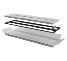 ITK Дверь перфор. двустворч. для шкафа LINEA N 38U 600мм чер