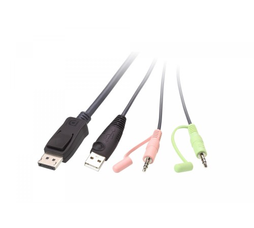 2-портовый, USB, DisplayPort, кабельный KVM-переключатель с пультом удаленного переключения порта, разрешение 2560 x 1600 при 60 Гц/ 2 PORT HDMI KVM SWITCH.