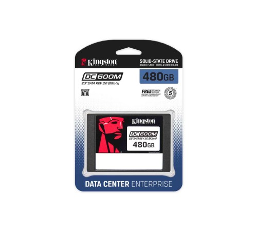 Твердотельный накопитель/ Kingston SSD DC600M, 480GB, 2.5" 7mm, SATA3, 3D TLC, R/W 560/470MB/s, IOPs 94 000/41 000, TBW 876, DWPD 1 (12 мес) Твердотельный накопитель/ Kingston SSD DC600M, 480GB, 2.5" 7mm, SATA3, 3D TLC, R/W 560/470MB/s, IOPs 94 000/41 000, TBW 876, DWPD 1 (12 мес)