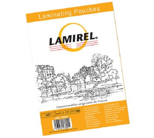 Пленка А3, 125мкм, 100 шт. Пленка для ламинирования  Lamirel А3, 125мкм, 100 шт.