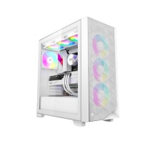 Корпус без блока питания/ Case PCCooler C3D510 WH ARGB, Midi-Tower, TG, Mesh, 3x120mm ARGB, 2xUSB-A 3.0, E-ATX, ATX, mATX, mITX White