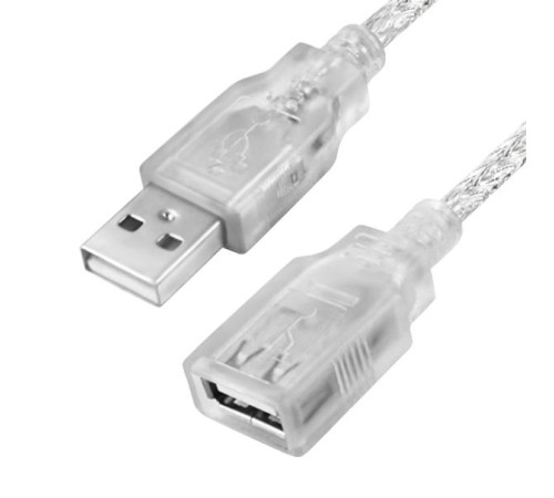 GCR Удлинитель PROF 1.8m USB 2.0, AM/AF, прозрачный, литой, ферритовые кольца, 28/26 AWG, экран, армированный, морозостойкий, GCR-50918 GCR Удлинитель PROF 1.8m USB 2.0, AM/AF, прозрачный, литой, ферритовые кольца, 28/26 AWG, экран, армированный, морозостойкий, GCR-50918