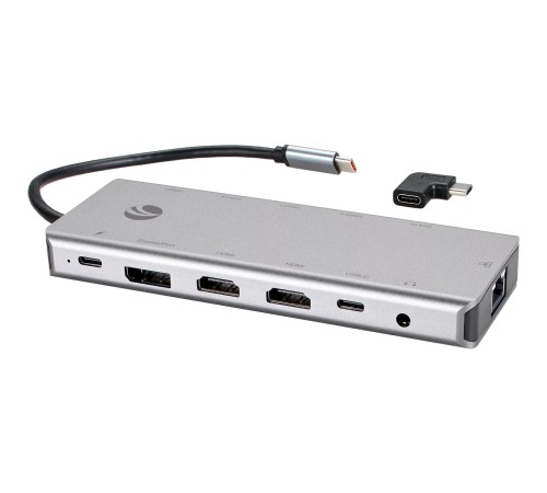 Адаптер/ Адаптер TypeC -->(2HDMI+DP)4K*60Hz+3USB3.0+TC+USB2.0+RJ45+SD+TF+PD+audio+TCадаптер, VCOM <4706> Адаптер/ Адаптер TypeC -->(2HDMI+DP)4K*60Hz+3USB3.0+TC+USB2.0+RJ45+SD+TF+PD+audio+TCадаптер, VCOM <4706>