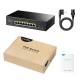 Коммутатор/ 8-10/100/1000 BASE-T Gigabit ports, 2-1000 BASE-X SFP Slot, 8-port IEEE 802.3at PoE+ Injector, Supports PoE power up to 30W for each PoE port, Extend Mode (Port#7 and #8 support transmit distance up to 250m at 10 Mbps ), Port Lightning  Protec