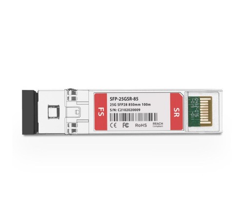 Трансивер/ FS for Mellanox MMA2P00-AS Compatible 25GBASE-SR SFP28 850nm 100m DOM Duplex LC MMF Optical Transceiver Module Трансивер/ FS for Mellanox MMA2P00-AS Compatible 25GBASE-SR SFP28 850nm 100m DOM Duplex LC MMF Optical Transceiver Module