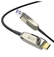 GCR Кабель USB 3.1 (USB 3.2 Gen 2) Type-C, 12.0m, оптический, AM / CM, 10 Гбит/с, черный