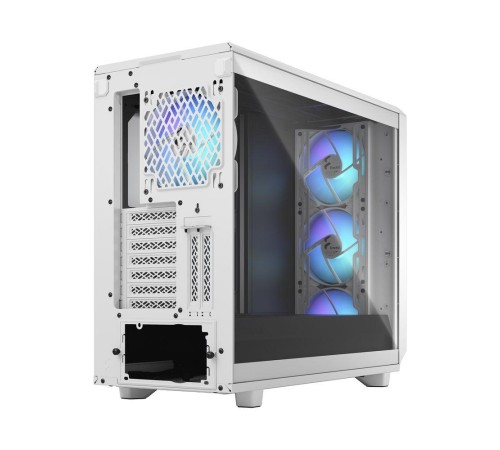 Корпус ПК без блока питания/ Case Fractal Design Meshify 2 RGB TG Clear Tint, Midi-Tower, 4x140mm RGB, 2xUSB-A 3.2 + 1xUSB 3.2 Type-C E-ATX, ATX, mATX, mITX White