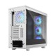 Корпус ПК без блока питания/ Case Fractal Design Meshify 2 RGB TG Clear Tint, Midi-Tower, 4x140mm RGB, 2xUSB-A 3.2 + 1xUSB 3.2 Type-C E-ATX, ATX, mATX, mITX White