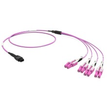 Оптическая соединительная сборка 08 x 50/125 OM4, MTPf/LCHD Uniboot, тип UW, LSZH, 5 м
