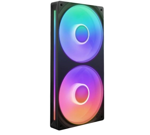 Кулер для корпуса ПК/ Case Cooler NZXT F240 RGB Core (120x120x25mm, 4-pin PWM, RGB, 75.12CFM, 30dBA, 2400RPM, Black, Single-Frame RGB Fan Unit)