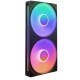 Кулер для корпуса ПК/ Case Cooler NZXT F240 RGB Core (120x120x25mm, 4-pin PWM, RGB, 75.12CFM, 30dBA, 2400RPM, Black, Single-Frame RGB Fan Unit)