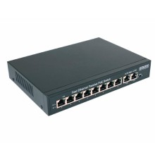 PoE Коммутатор OSNOVO SW-21000/A(120W) Passive PoE коммутатор Fast Ethernet на 10 портов. Порты: 8 х FE (10/100 Base-T, 52V 4,5(+) 7,8(–)) совместимы с PoE (IEEE 802.3af/at), 2 x FE (10/100 Base-T) Uplink. Совместим