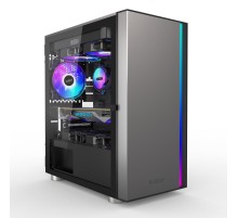 Корпус без блока питания/ Case PCCooler LM300 ARGB BK, Mini-Tower, TG, 1x120mm ARGB, 1xUSB-A 3.0 + 2xUSB-A 2.0, mATX, mITX Black