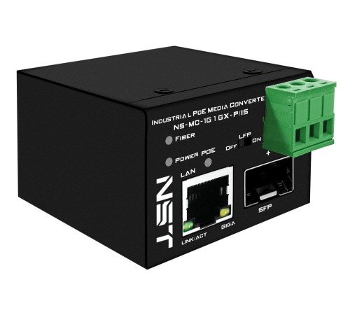 Промышленный компактный Ultra PoE медиаконвертер Gigabit Ethernet/ Промышленный компактный Ultra PoE медиаконвертер Gigabit Ethernet, SFP 1000Мбит/c, RJ45 10/100/1000Мбит/c, поддержка LFP. Порт PoE: до 90W (IEEE 802.3af/at/bt). Автоматическое определение