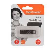 Флеш-накопитель/ Флеш-накопитель GoPower TITAN 256GB USB3.0 металл черный графит (1/50/1000)