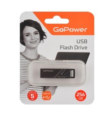 Флеш-накопитель/ Флеш-накопитель GoPower TITAN 256GB USB3.0 металл черный графит (1/50/1000)