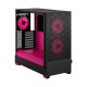Корпус ПК без блока питания/ Case Fractal Design Pop Air RGB Magenta Core TG Clear Tint, Midi-Tower, 3x120mm RGB, 2xUSB-A 3.2 ATX, mATX, mITX Black/Magenta