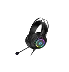 Гарнитура игровая проводная Dareu EH416 Black (черный), подсветка RGB, подключение USB+3.5мм (Мятая упаковка)