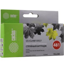 -/ Картридж струйный Cactus CS-CLI481XXLY желтый (12мл) для Canon Pixma TR7540/TR8540/TS6140/TS8140